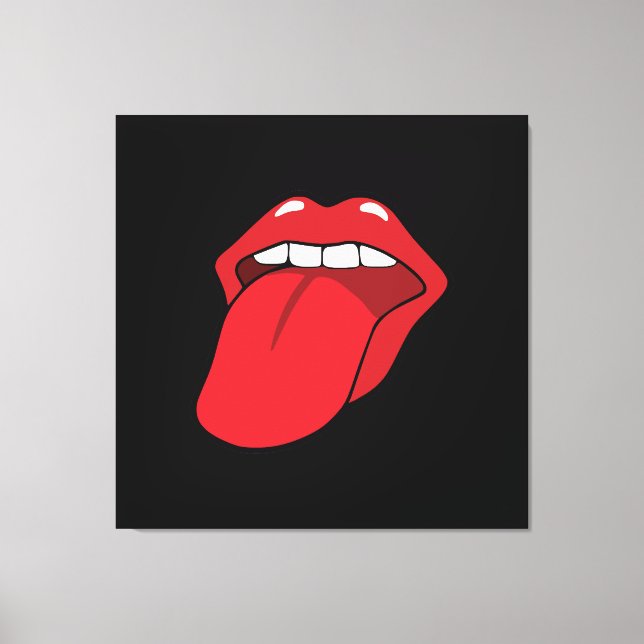 Tongue Out Canvas Print (Front)