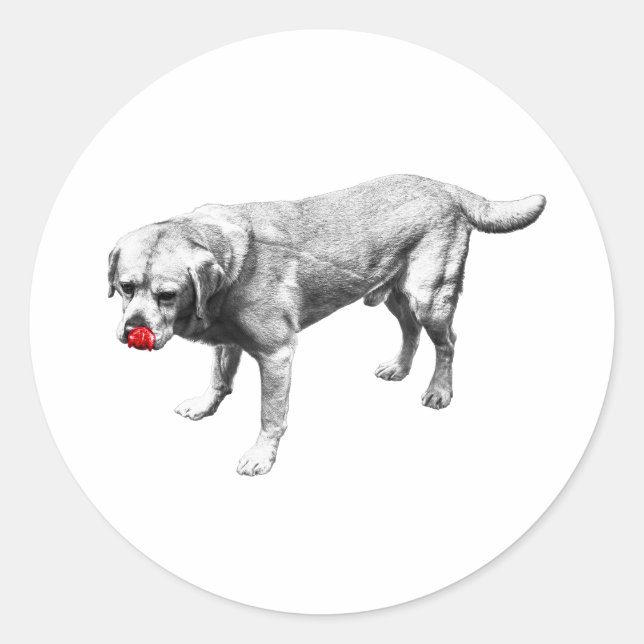 Tongue-Out Charm Classic Round Sticker (Front)