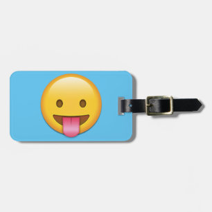 Tongue-Out Cheeky Emoji Luggage Tag