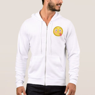 Tongue Out Emoji Funny Goofy Face Hoodie