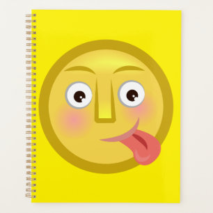 Tongue Out Emoji Funny Goofy Face Planner