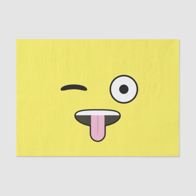 Tongue out Emoji Tissue Paper (Front)