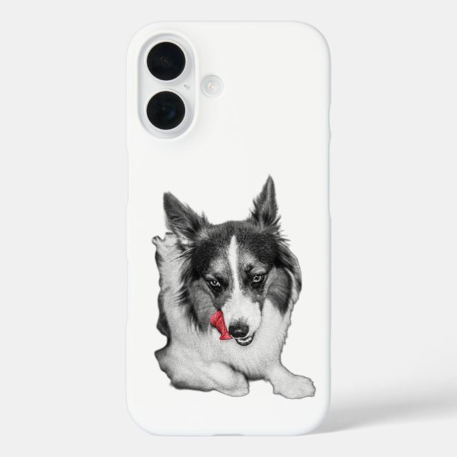 Tongue-Out Red Accent Case-Mate iPhone Case (Back)