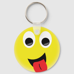 Tongue smile key ring