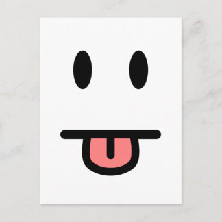 Tongue Sticking Out Face Postcard