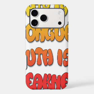 Tongue Tied: Funny Tongue Quote Colourful Text Art