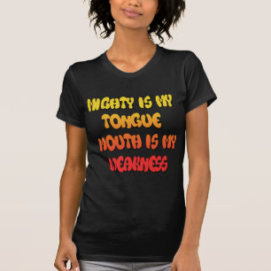 Tongue Tied: Funny Tongue Quote Colourful Text Art T-Shirt