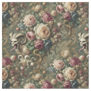 Tongue Whipped Blooms – Gothic Classic Tile Fabric