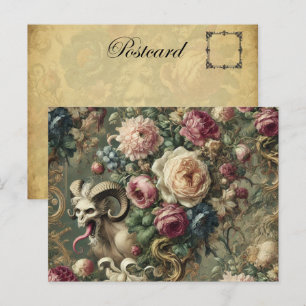 🩸 Tongue Whipped Blooms – Gothic Victorian Holiday Postcard