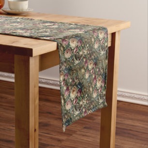 🩸 Tongue Whipped Blooms – Gothic Victorian Short Table Runner