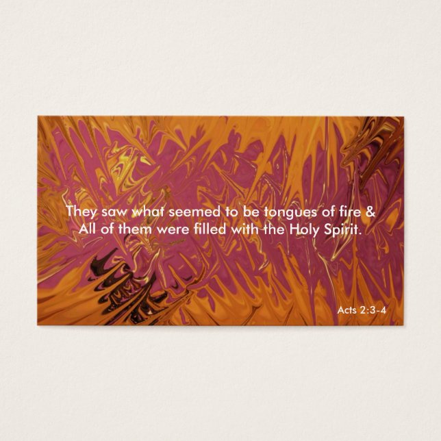 Tongues of Fire Bookmark (Front)