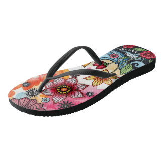 TONI ORIGINAL – Abstract Floral Flip Flops