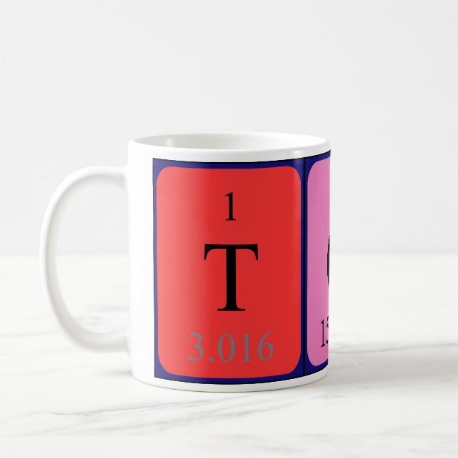 Toni periodic table name mug (Left)