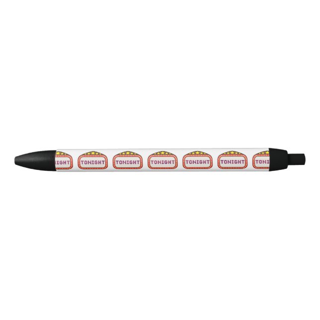 Tonight Movie Theatre Marquee Black Ink Pen (Front)