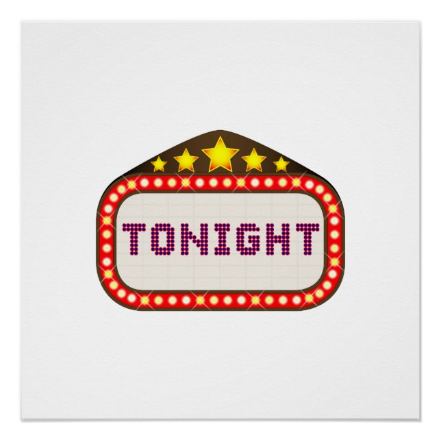 Tonight Movie Theatre Marquee Poster (Front)