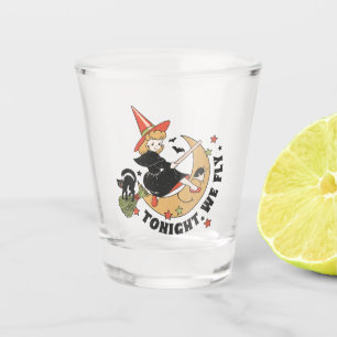 Tonight We Fly Cute Witch Shot Glass