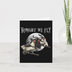 Tonight We Fly Funny Chicken Halloween Costume Sok Card