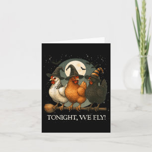 Tonight We Fly Funny Chicken Soky Season Farm Hall Card