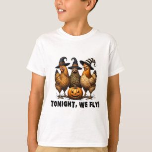 Tonight We Fly Halloween Chicken Fall Farm Animals T-Shirt