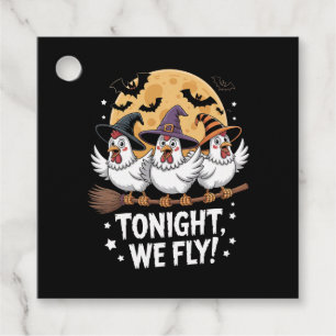 Tonight We Fly Halloween Chicken Favour Tags