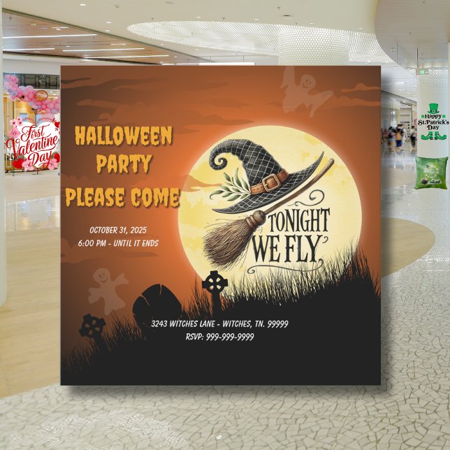 Tonight We Fly Halloween  Invitation (Creator Uploaded)