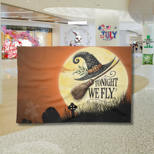 Tonight We Fly Halloween Tea Towel