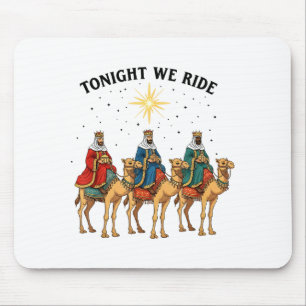 Tonight We Ride Christmas, 3 Wise Men Funny Christ Mouse Mat
