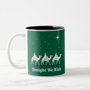 Tonight We Ride Christmas Christian Faith Xmas Two-Tone Coffee Mug