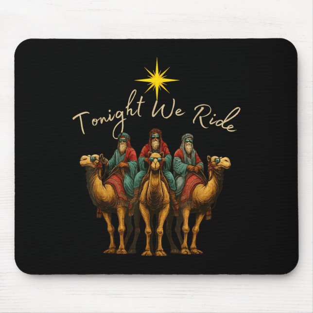Tonight We Ride Three Wise Men Christmas Nativity  Mouse Mat (Front)