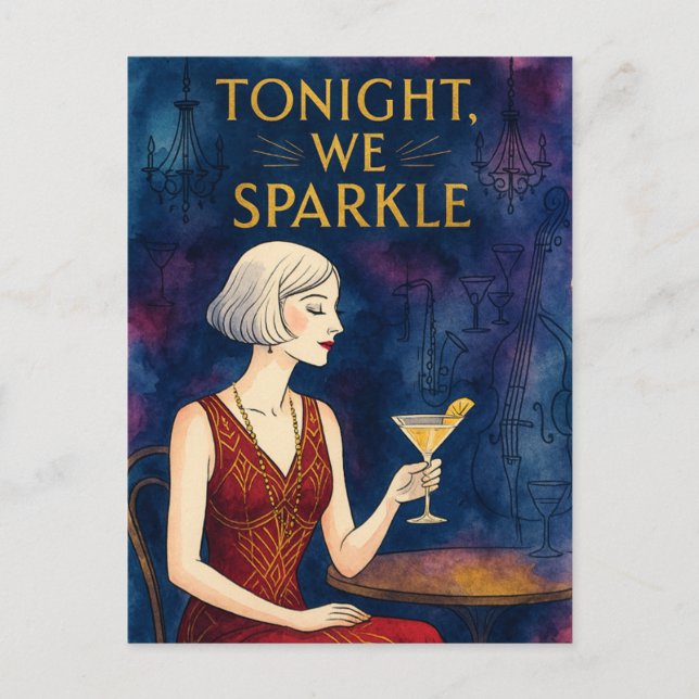 Tonight We Sparkle Postcard (Front)