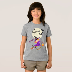 Tonight We'll Fly Cute witch Broom Flying T-shirt Tri-Blend Shirt