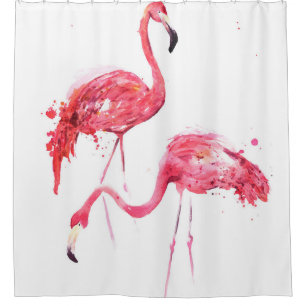 toning vintage under palm trees against a blue sky shower curtain