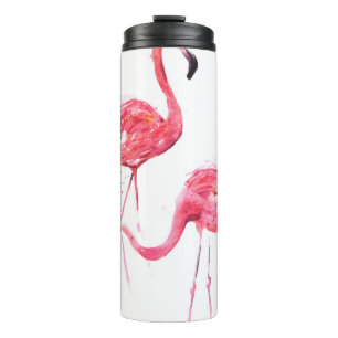 toning vintage under palm trees against a blue sky thermal tumbler