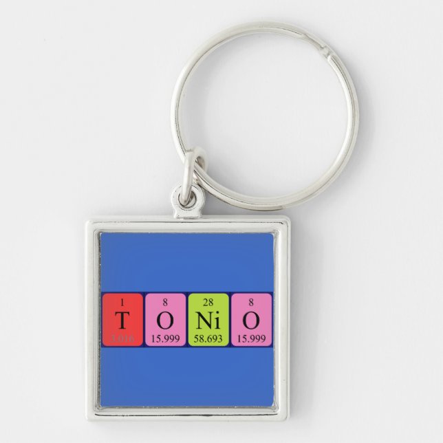 Tonio periodic table name keyring (Front)