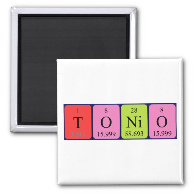 Tonio periodic table name magnet (Front)
