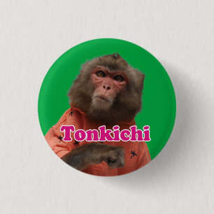 Tonkichi pinBack button.とん吉の缶バッジ 3 Cm Round Badge