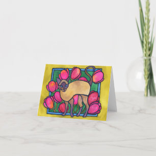 Tonkinese and Tulips Card