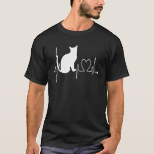 Tonkinese Cat Heartbeat Ekg I Love My Tonkinese T-Shirt
