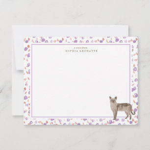 Tonkinese Cat Personalised Stationery Card