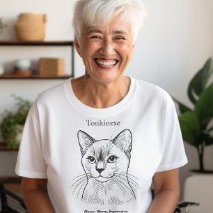 Tonkinese Cat Portrait T-Shirt