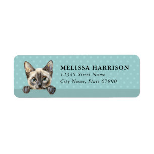 Tonkinese Cat Return Address Labels