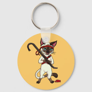 Tonkinese cat Zombie Slayer Key Ring