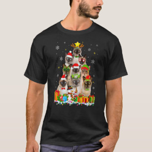 Tonkinese Christmas Tree Reindeer Cat Decorations T-Shirt