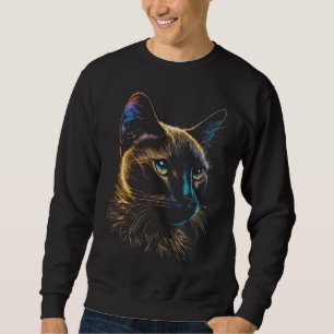 Tonkinese Colorful graphic Cat Dad Mom Men Women Sweatshirt