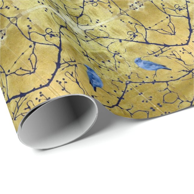 Tonkinson - Bluebird ii gold gift wrap (Roll Corner)