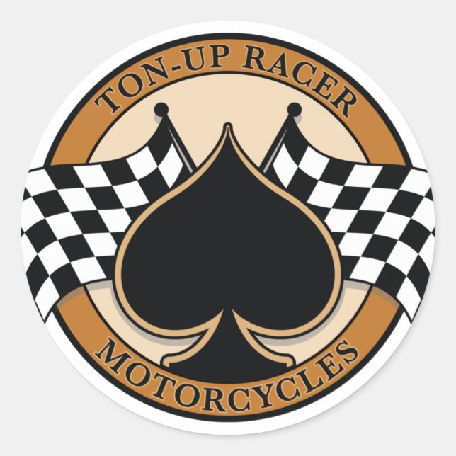 Tonne-up Racer Classic Round Sticker (Front)