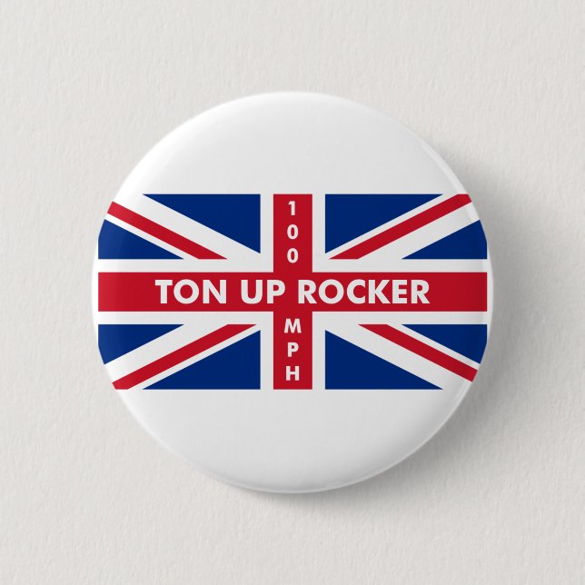 Tonne Up Rocker 6 Cm Round Badge (Front)