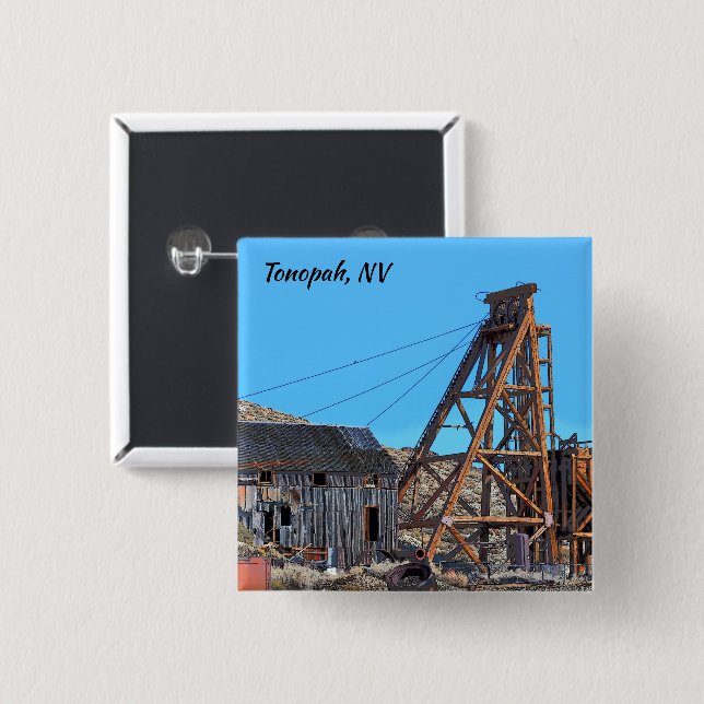 Tonopah Nevada  15 Cm Square Badge (Front & Back)