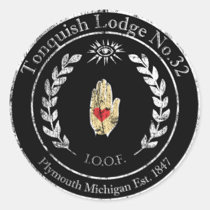 Tonquish IOOF Sticker - black