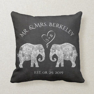 TONS OF LOVE | Elephant Couple Custom Wedding Gift Cushion